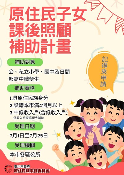 附件3原住民中低收入戶含低收入戶子女課後照顧補助圖卡
