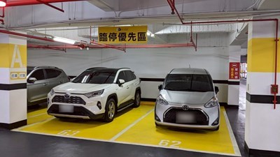 中市停車場試辦-臨停車優先停放區-將臨停車與月票車分流-停車空間更妥適運用