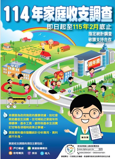 臺中市 114 年家庭收支訪問調查起跑囉