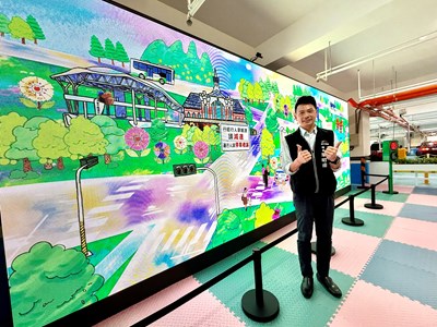 交通局長葉昭甫歡迎民眾到美村綜合服務園區地下停車場停車時-可以到-my-car-城市大旅行-多媒體互動區-體驗一場寓教於樂的交通宣導