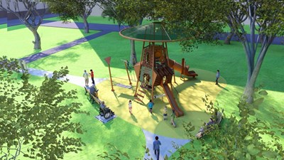 01-西屯區文華公園變身-森林冒險樂園-中市建設局投入800萬元打造親子共融遊戲空間