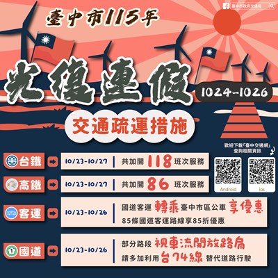 光復連假交通疏運措施